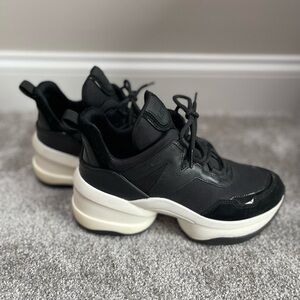 Michael Kors Black and White Chunky Platform Sneakers